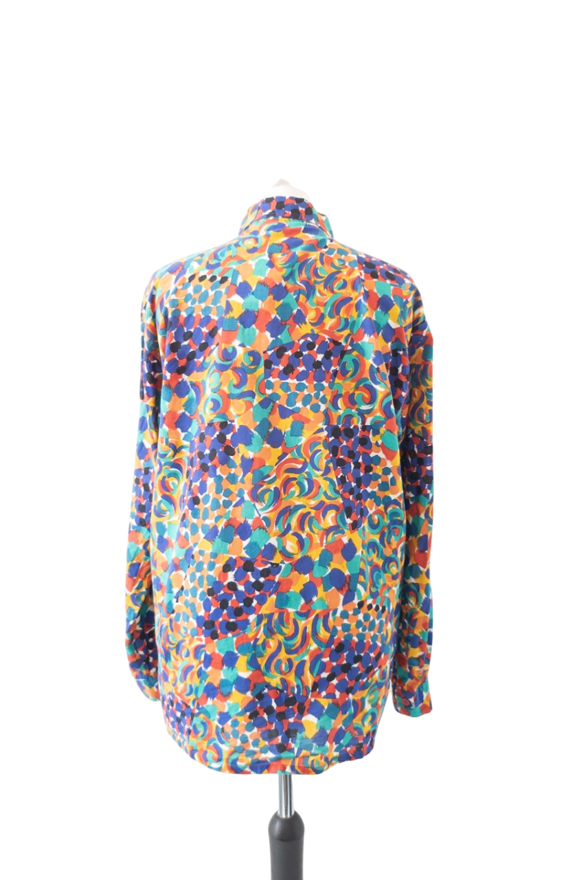 Missoni Multicoloured Cotton Long Sleeved Retro Print Shirt UK M