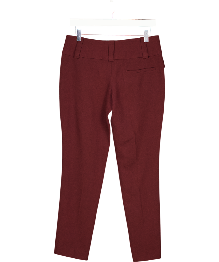Alexander McQueen Burgundy Red Crepe Wool Trousers It38 UK 6