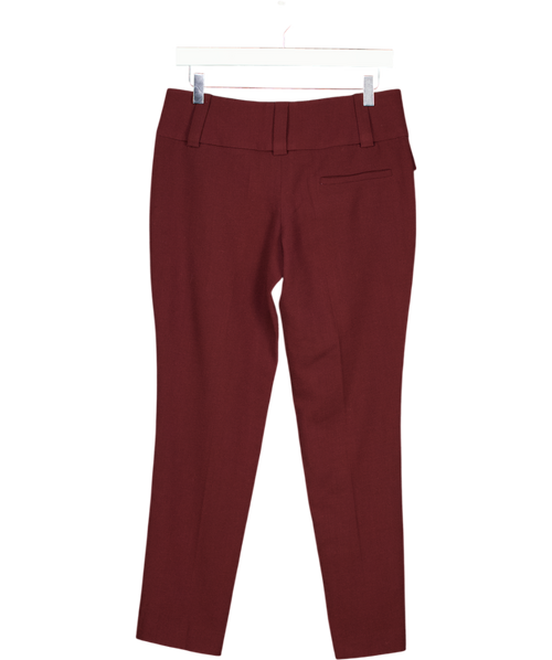 Alexander McQueen Burgundy Red Crepe Wool Trousers It38 UK 6