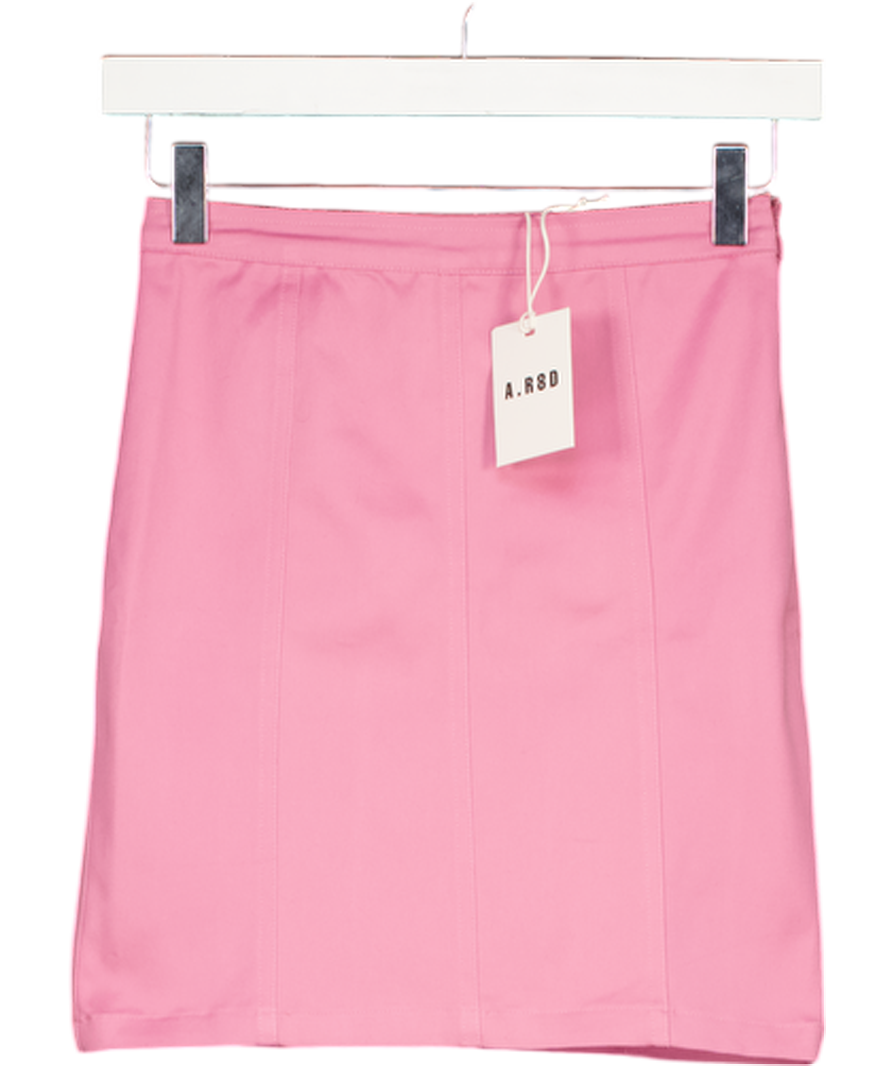A.R8D Pink Stretch Bodycon Mini Skirt UK S