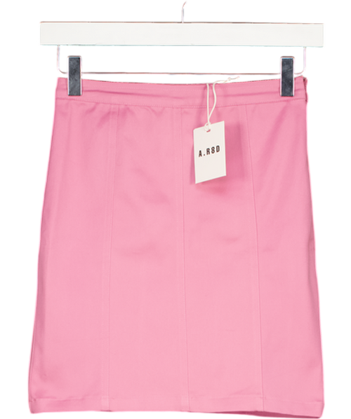 A.R8D Pink Stretch Bodycon Mini Skirt UK S