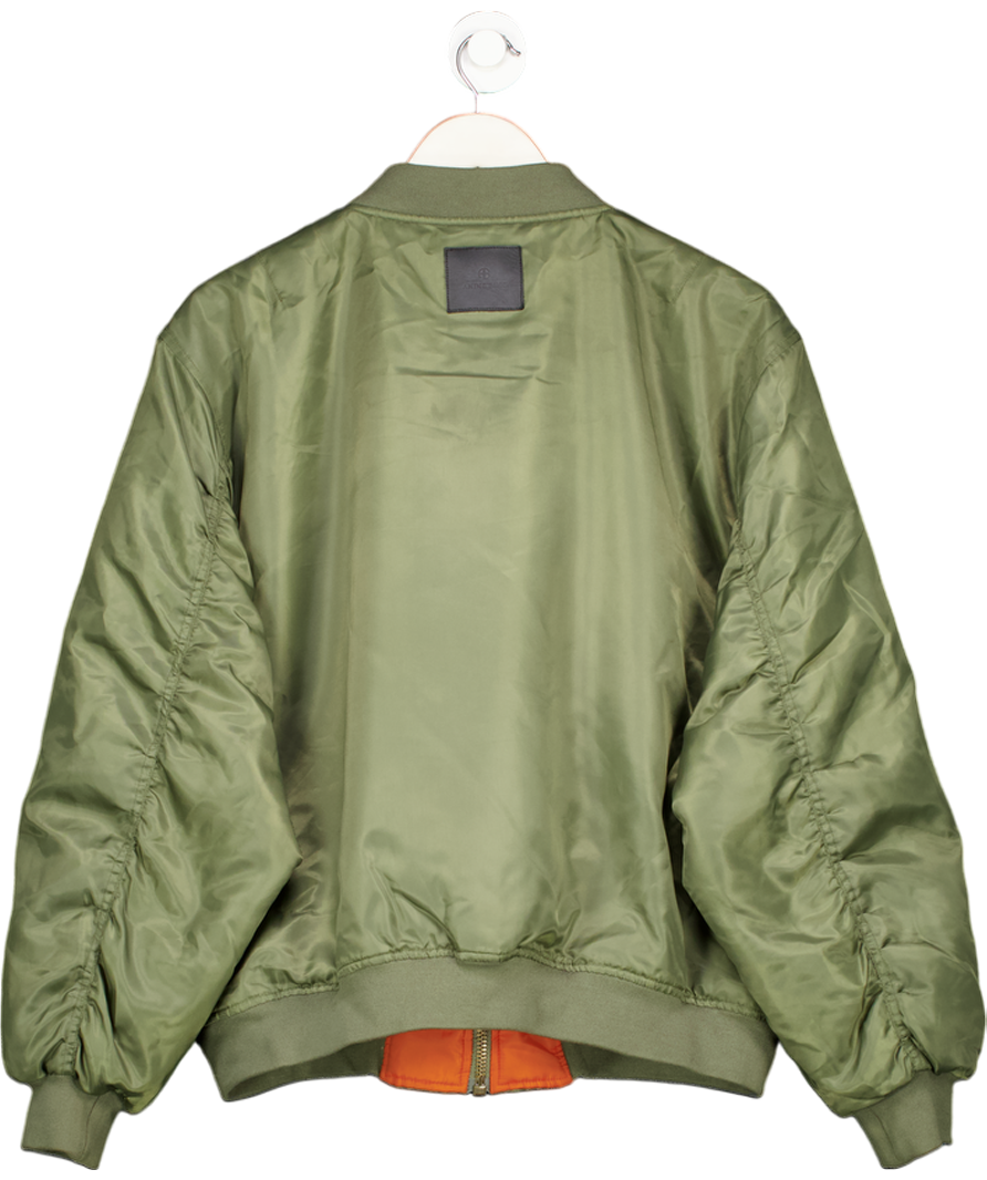 Anine Bing Green Leon Satin Bomber Jacket UK L