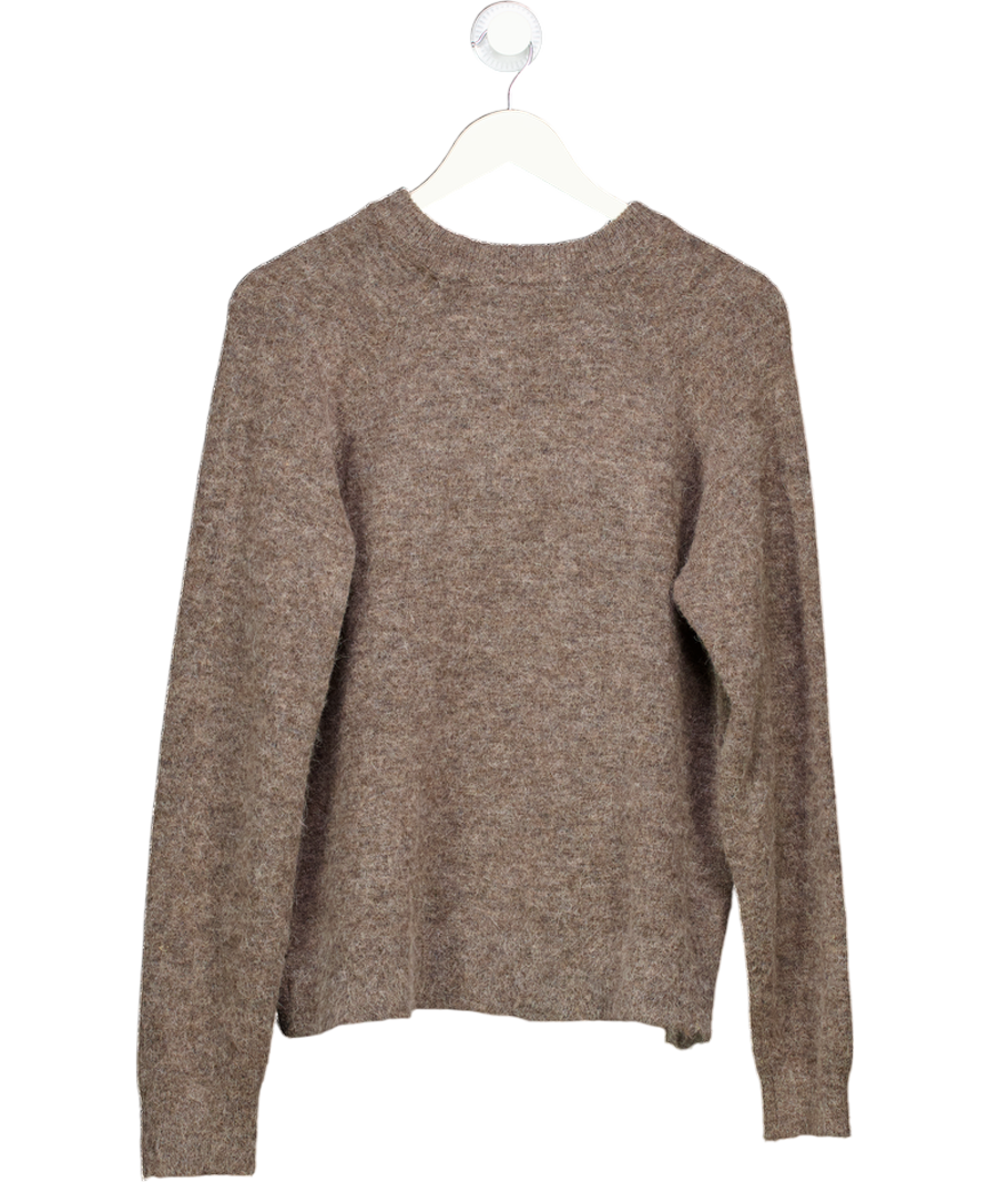 ZARA Brown Marl Jumper With Wool And Alpaca UK L