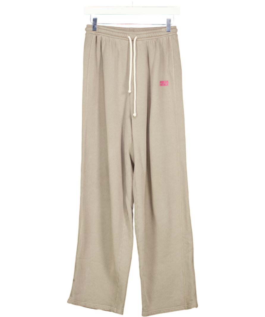 AMERICAN VINTAGE Green Logo Stright Leg Sweatpant UK M