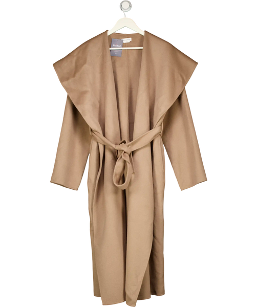 LOVER AND FRIENDS Light Camel Beige Shawl Collar Noor Coat UK S