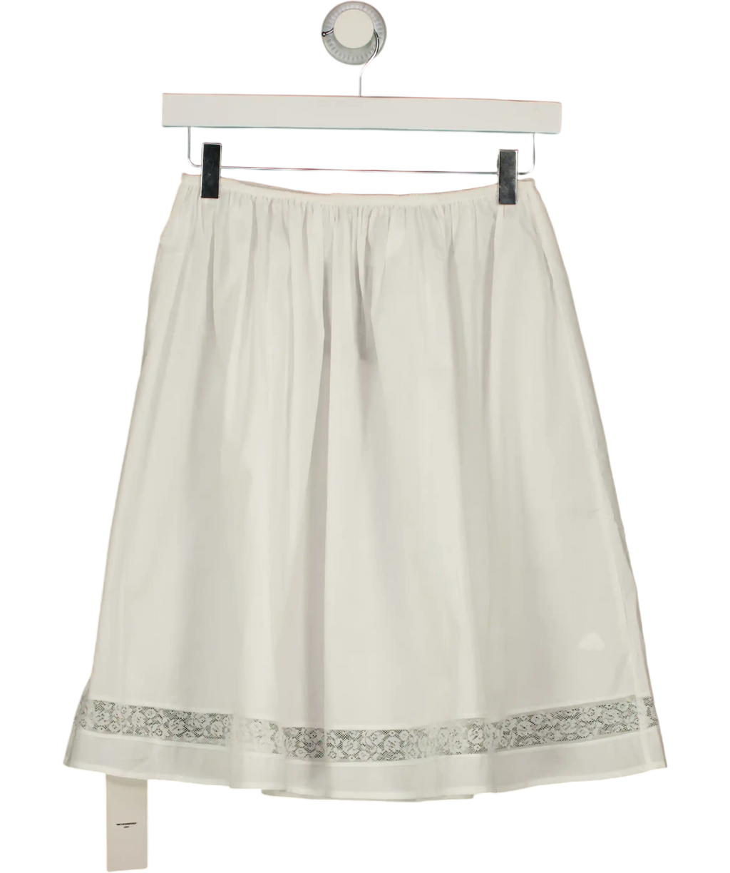 IMNOTAMORNINGPERSON White The Blooming Classic Skirt UK S/M