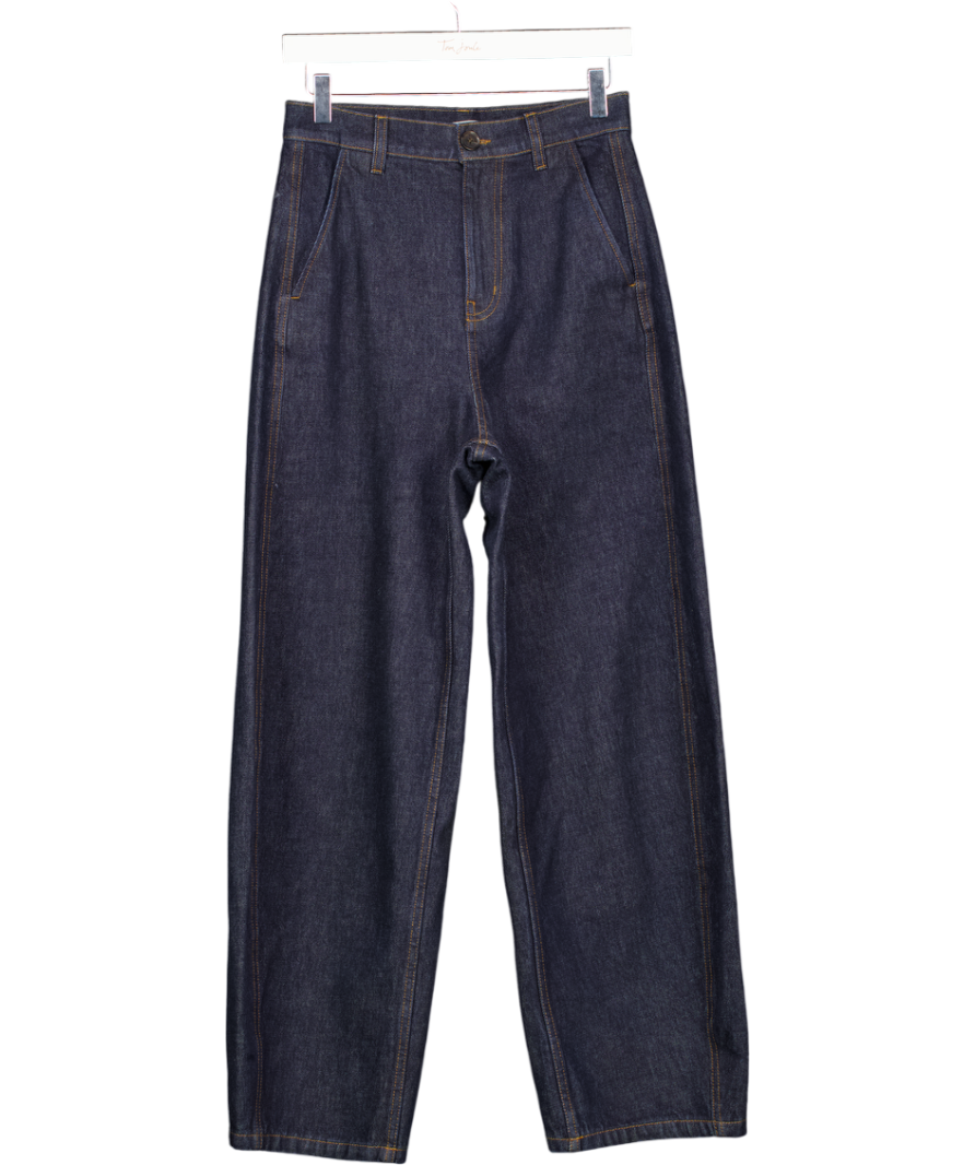 ARKET Dark Blue Barrel-leg Jeans UK 6