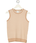 VARLEY Light Taupe Beige Jenson Stitch Knit Tank Top UK XXS
