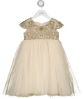 MAISON AVA Blush Pink Crystal And Bead Embellished Tulle Occasion Dress 5 Years