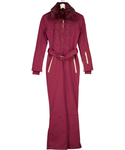 MY SUNDAY SKI Burgundy Red Luxe Portillo Ski Suit UK S