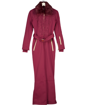 MY SUNDAY SKI Burgundy Red Luxe Portillo Ski Suit UK S
