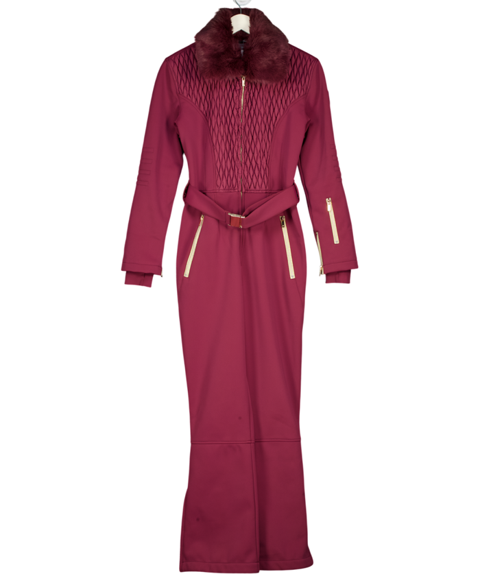 MY SUNDAY SKI Burgundy Red Luxe Portillo Ski Suit UK S