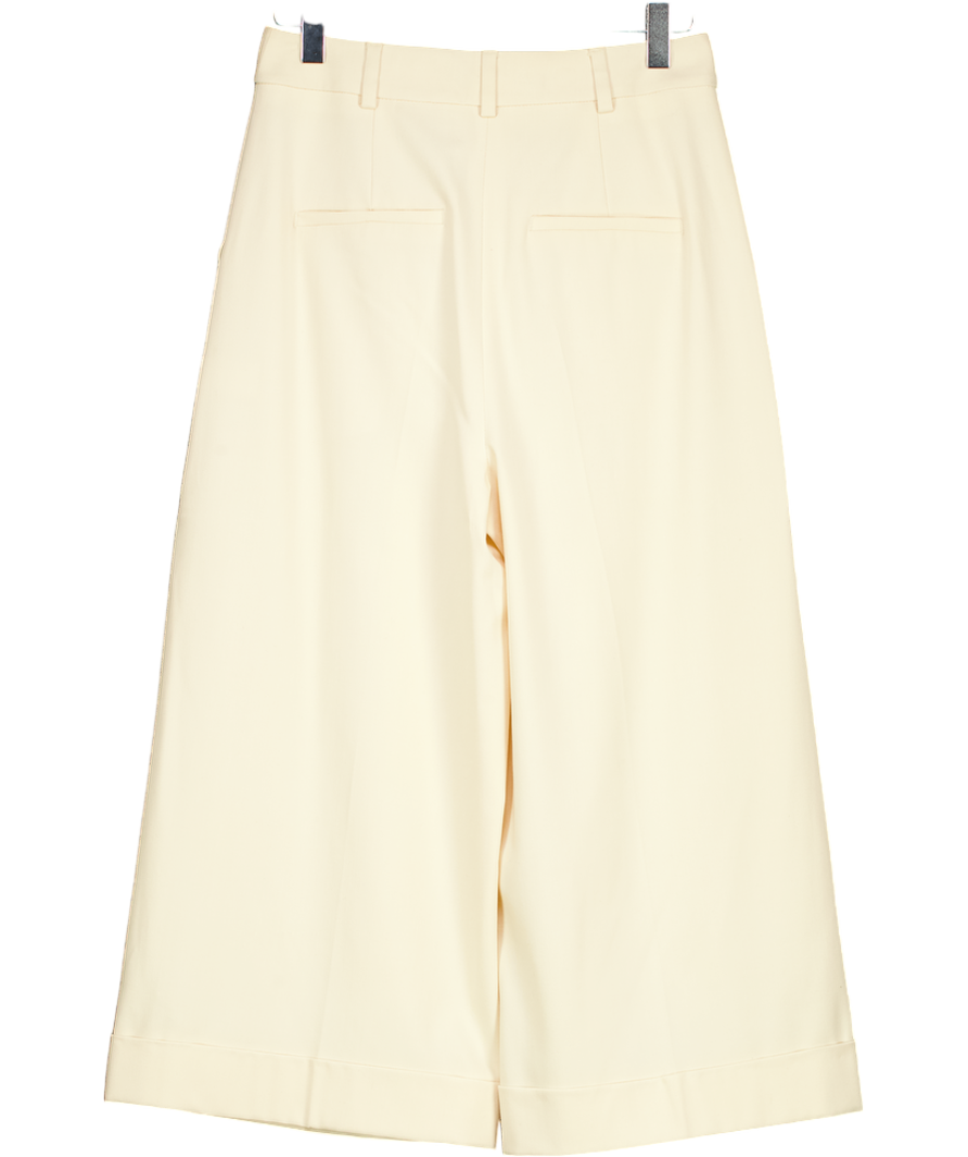 Karen Millen Cream Clean Utility Turn Up Short Trousers UK 6