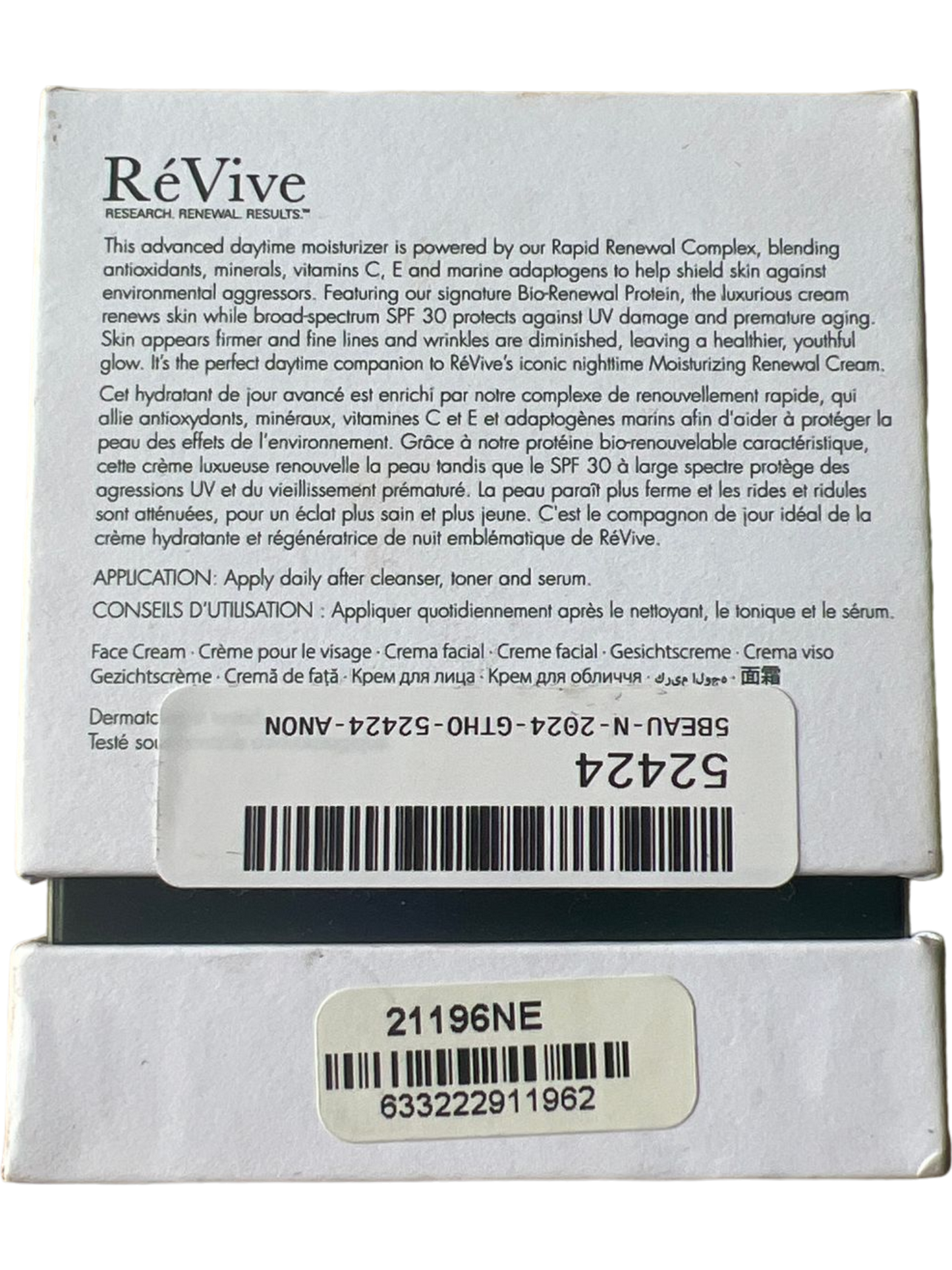 ReVive Moisturizing Renewal Day Cream SPF 30 Broad Spectrum 50 ml