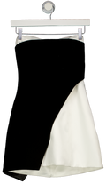 MURCI Perla Black Velvet Contrast Bardot Sweetheart Mini Dress UK 8