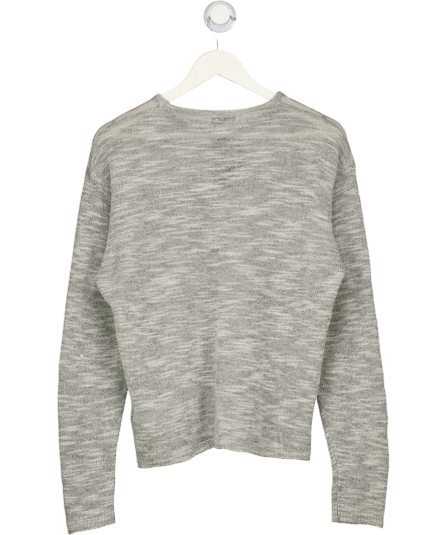 ZARA Grey Lightweight Knit Crewneck Jumper UK M