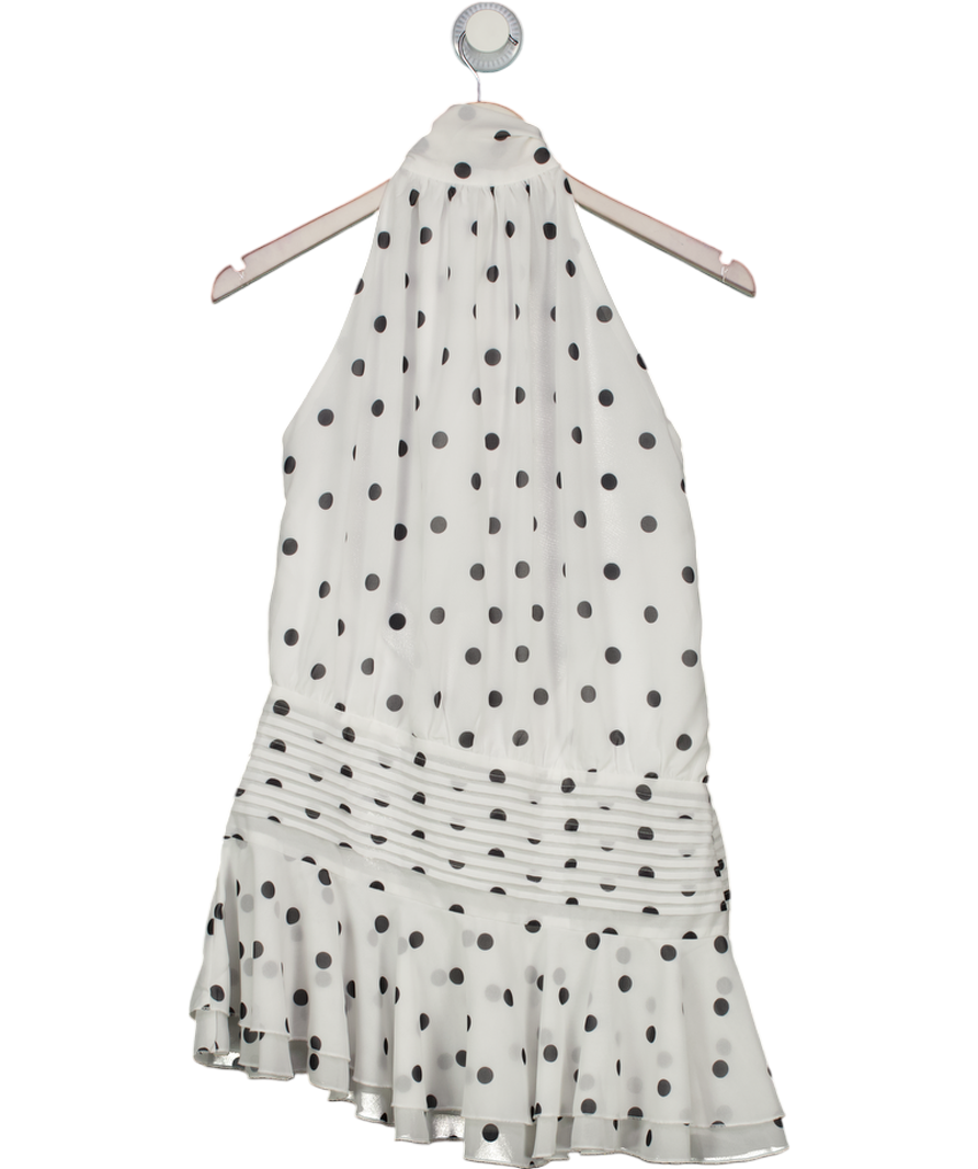 peppermayo White Willow Chiffon Mini Dress UK 8