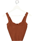 Abercrombie & Fitch Brown Ottoman Sweetheart Ribbed Tank Top UK M