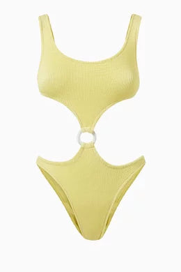 REINA OLGA Yellow Augusta One-piece Swimsuit One Size