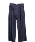French Connection Dark Blue Pleated Wide Leg Jeans UK 12