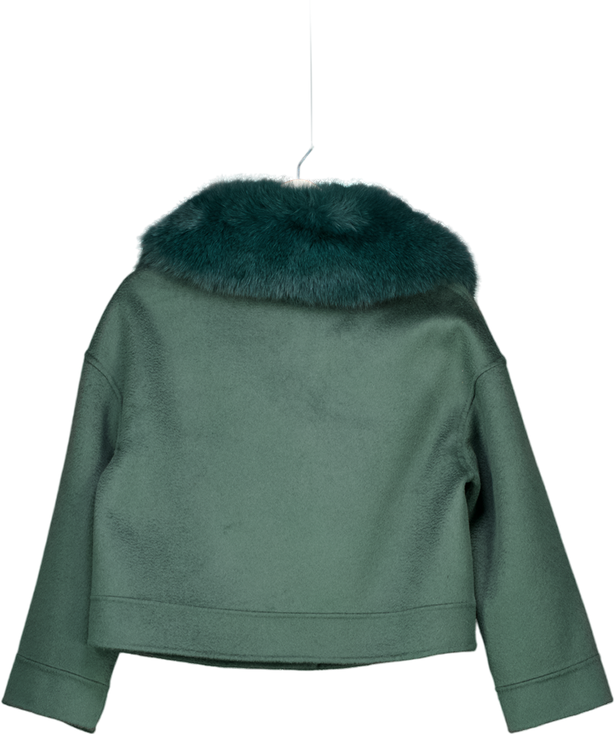 L. CUPPINI Green London Cashmere Jacket UK XS/S
