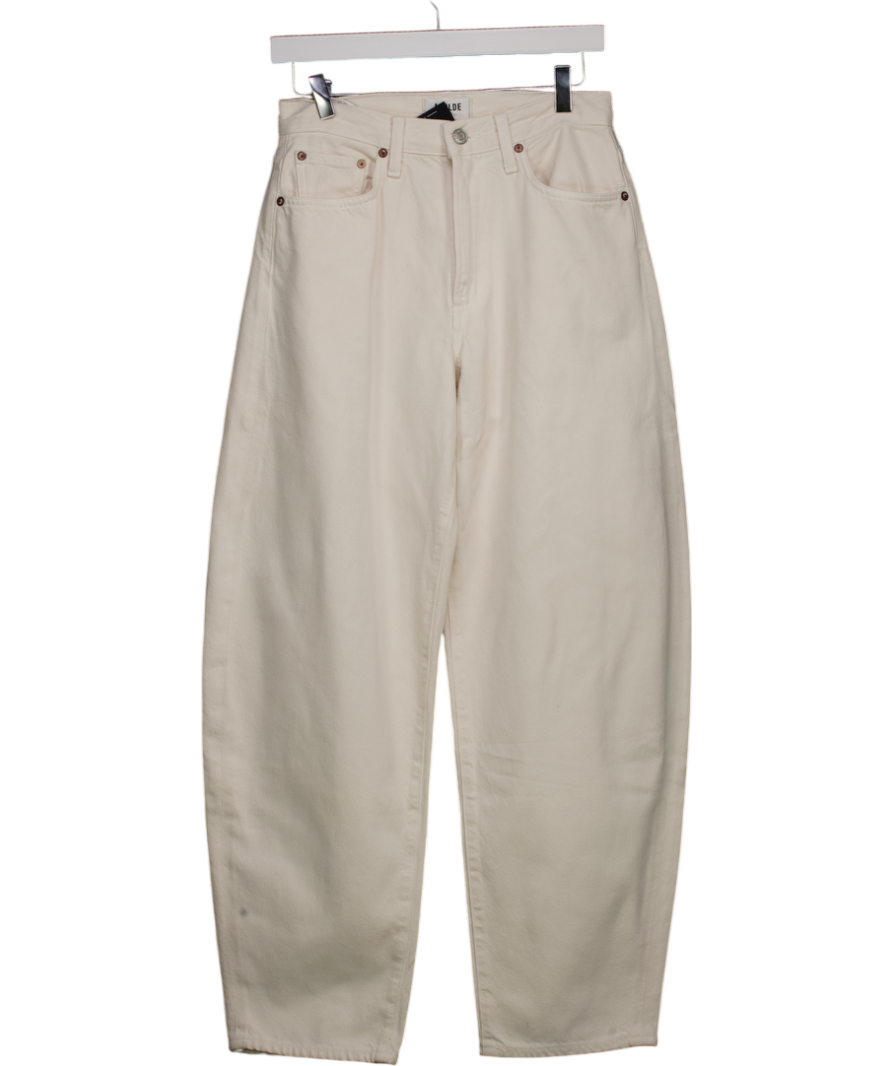 AGOLDE Cream Barrel Leg Jeans W25