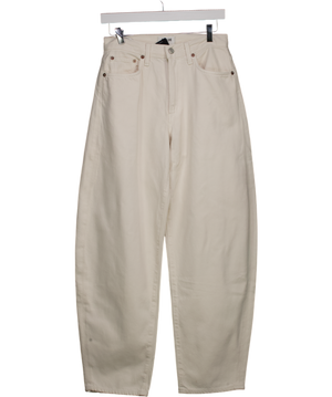 AGOLDE Cream Barrel Leg Jeans W25