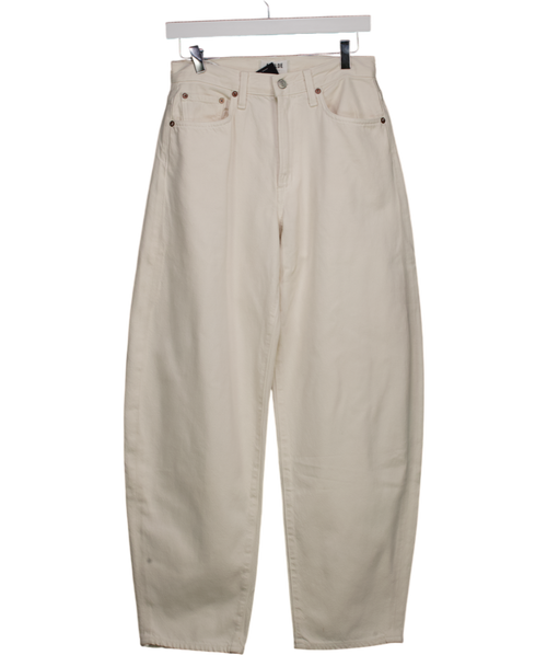 AGOLDE Cream Barrel Leg Jeans W25