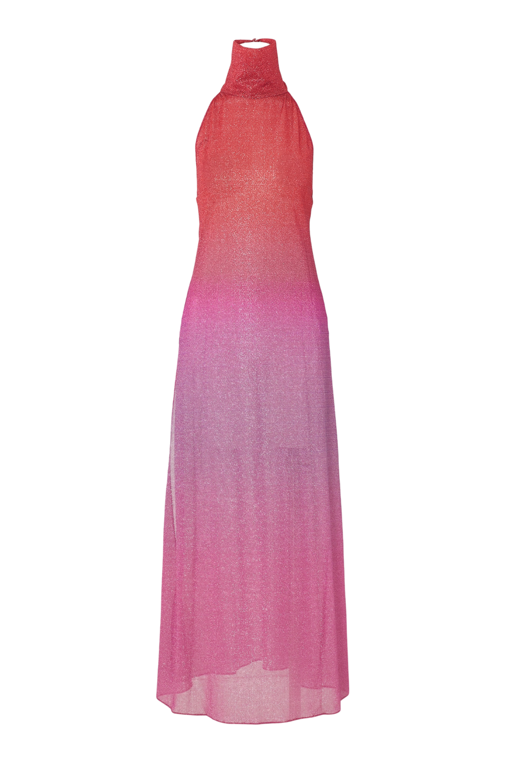 OSEREE Multicoloured Lumière Lamé Maxi Dress UK S