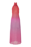 OSEREE Multicoloured Lumière Lamé Maxi Dress UK S