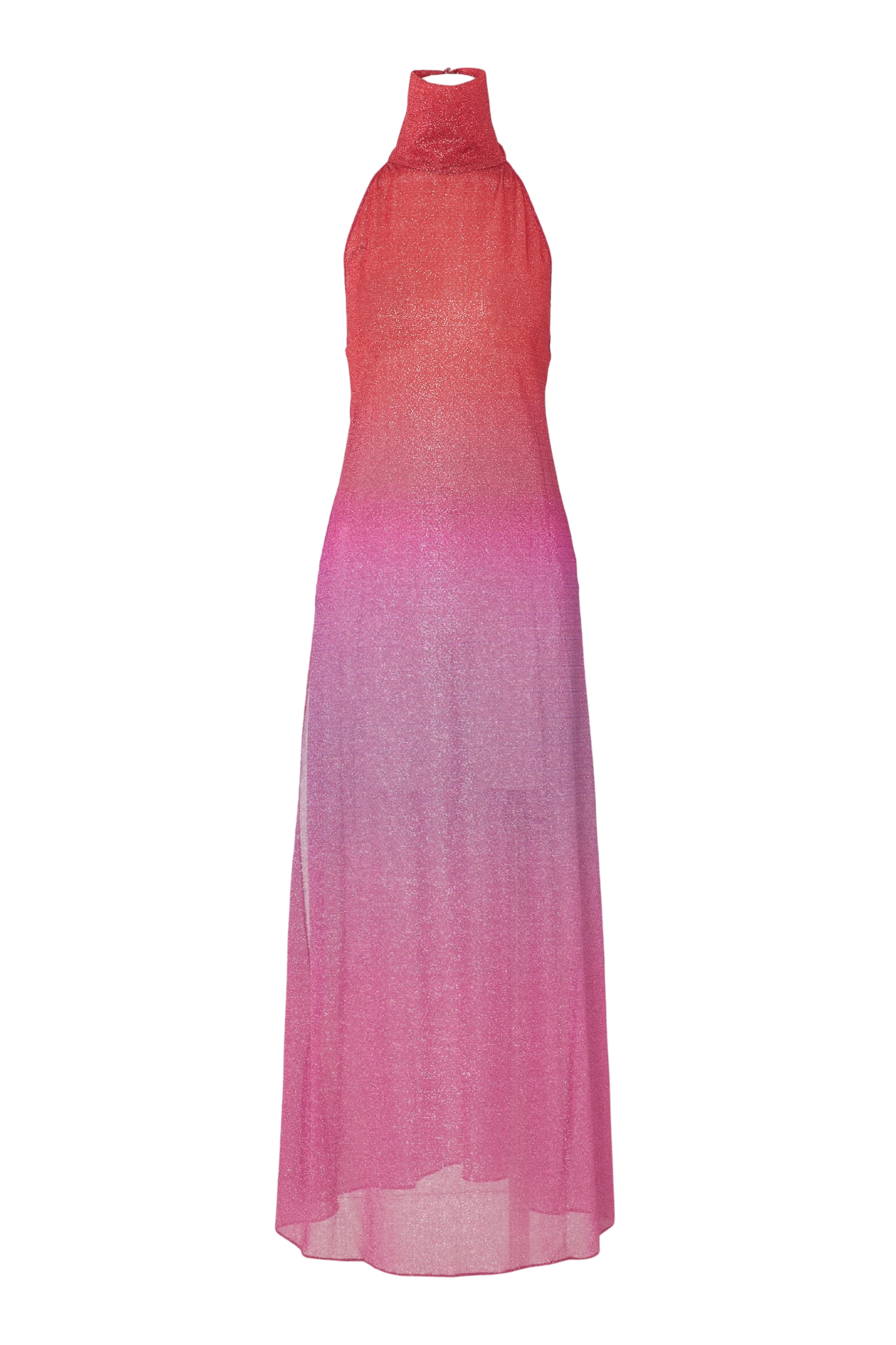 OSEREE Multicoloured Lumière Lamé Maxi Dress UK S
