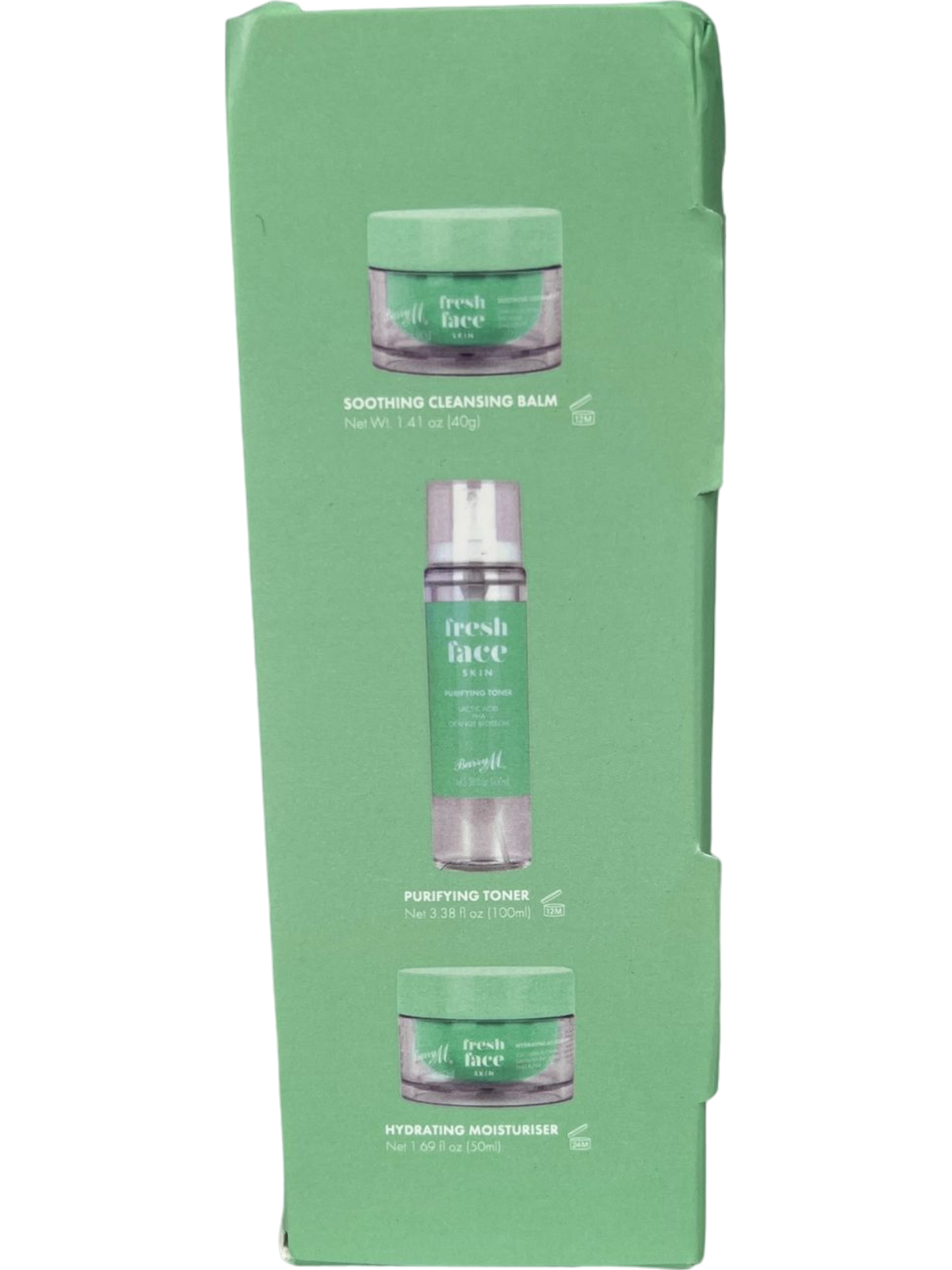 Barry M Green Fresh Face Skin 3 Step Essential Skincare Set