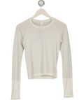LULULEMON White Long Sleeve Running Top Us4 UK 8