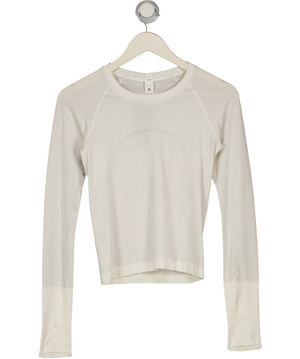 LULULEMON White Long Sleeve Running Top Us4 UK 8
