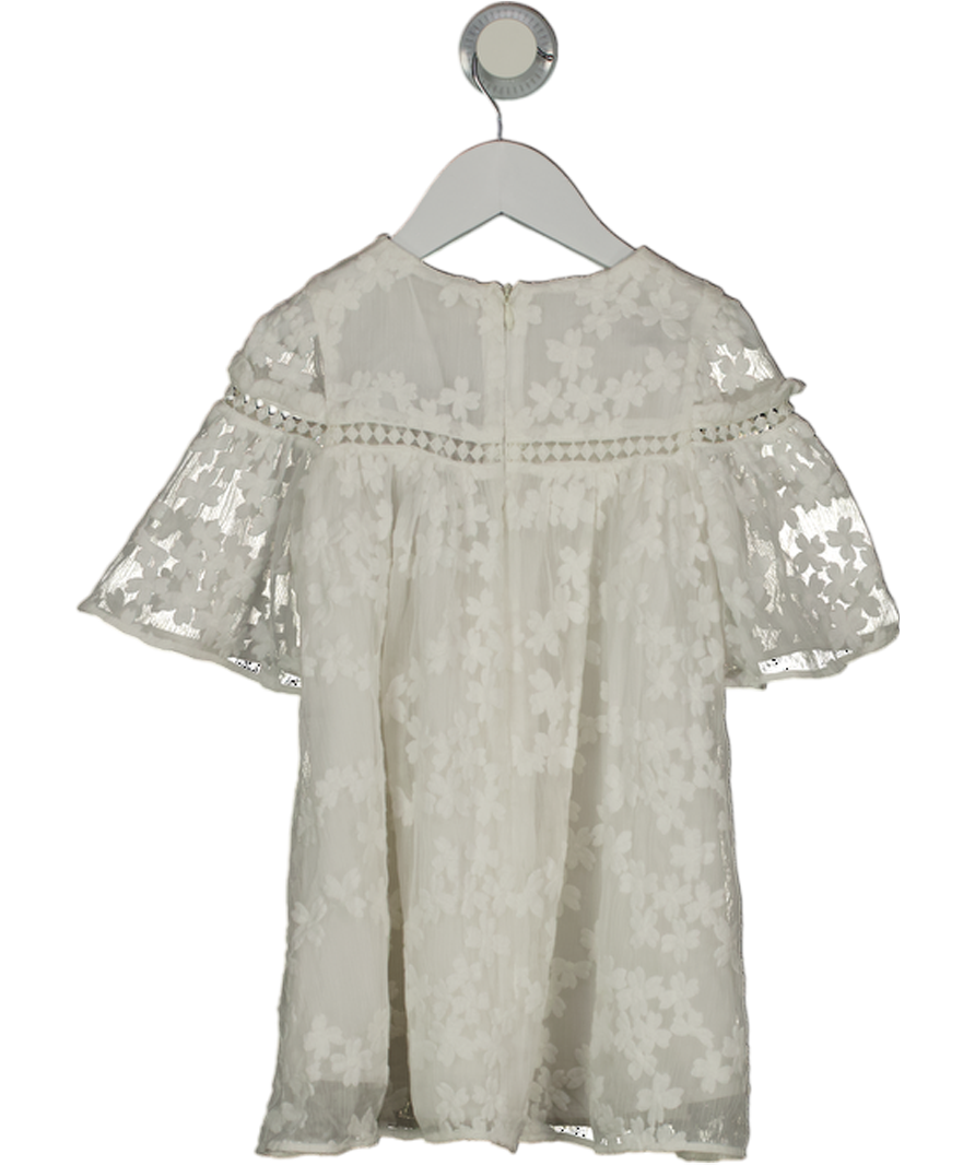 Tartine et Chocolat Embroidered White Tulle Dress 4 Years