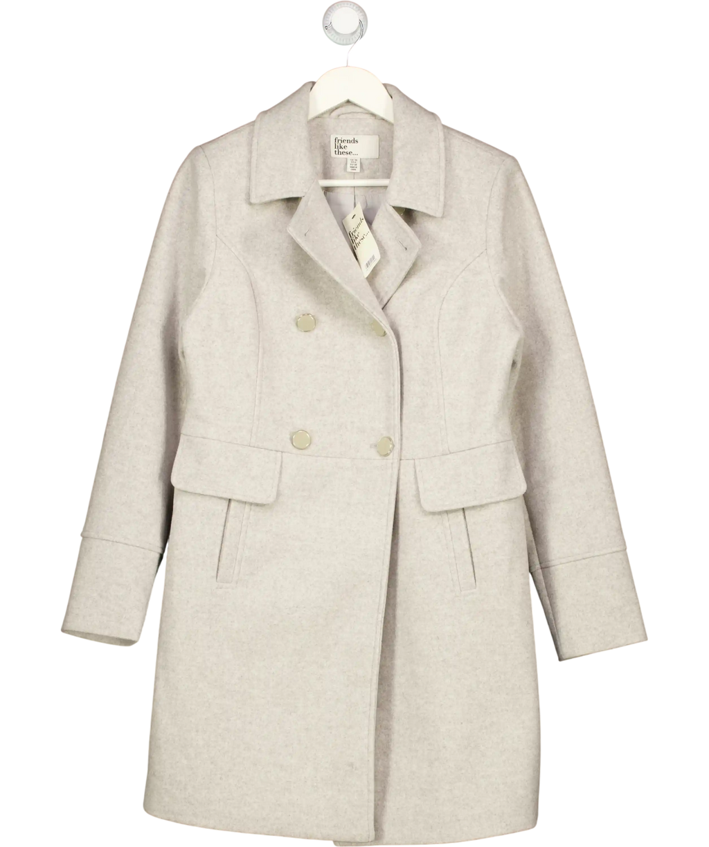 Friends like these Grey Double Breasted Formal Coat UK 10
