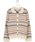 MONSOON Multicoloured Fawn Fairisle Cardigan UK M