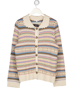MONSOON Multicoloured Fawn Fairisle Cardigan UK M