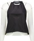Wardrobe.NYC Black Halter-neck Cotton-blend Top UK S