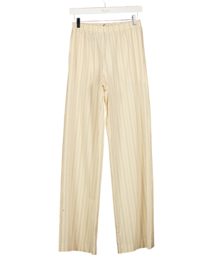 BEC + BRIDGE Cream Black Pin Striped Wide Leg Trousers UK 8