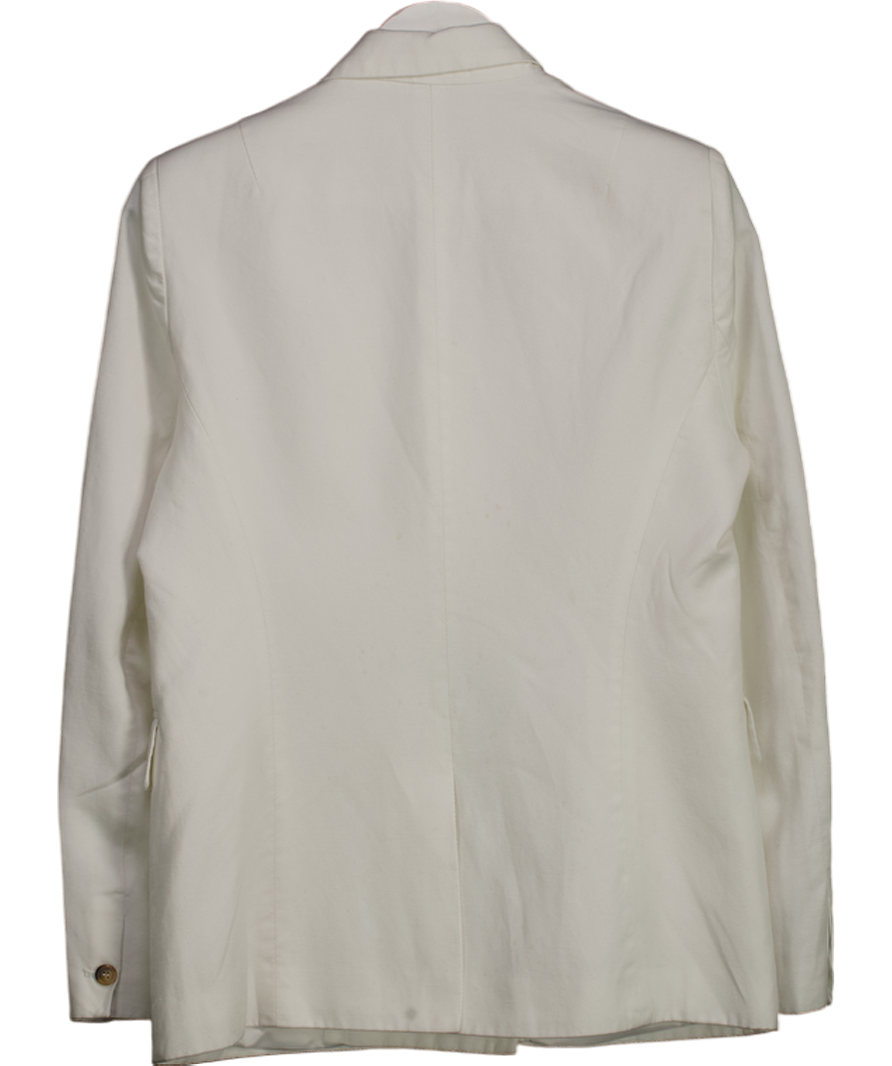 Paper London White Linen Blazer UK 12