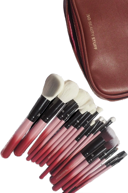 So Beauty Stuff "So Complete" Luxury Vegan & Cruelty Free 18pc Everyday Makeup Brush Set