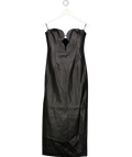 BARDOT Eleni Faux Leather Midi Dress In Black UK 8