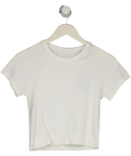 Sweaty Betty White Athlete Crop Seamless Workout T-shirt UK S