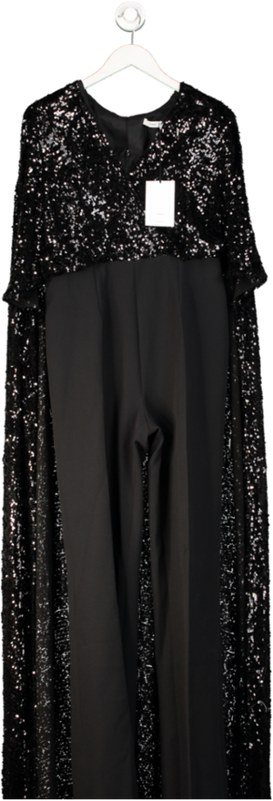 safiyaa Julianna Black Sequinned bodice Jumpsuit UK 14