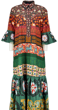 LA DOUBLEJ Multicoloured Printed Artemis Dress UK XL