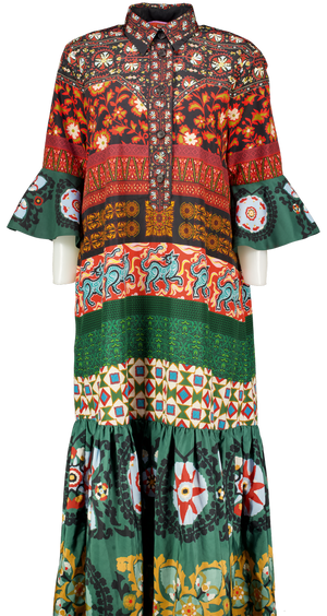 LA DOUBLEJ Multicoloured Printed Artemis Dress UK XL