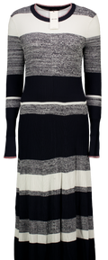 ME + EM Navy Blue  Stripe Knit Swing Dress UK 12