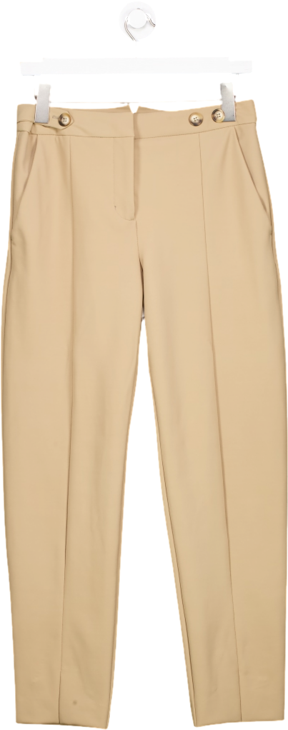 DAI Beige Double Bonded Pegged For Success Trousers UK 8