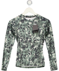 CHAMPION Green Deep Camo Long Sleeve Activewear Top UK S